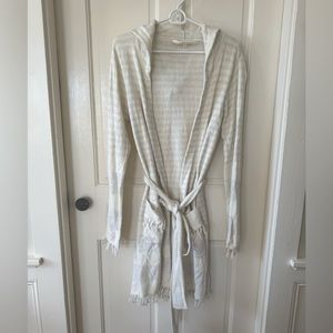 Minnie Rose tie cardigan with hood